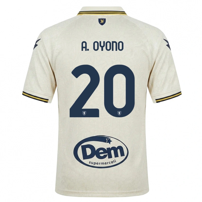Danxen Women Anthony Oyono #20 Oldlace Yellow Black Away Jersey 2026/27 T-Shirt