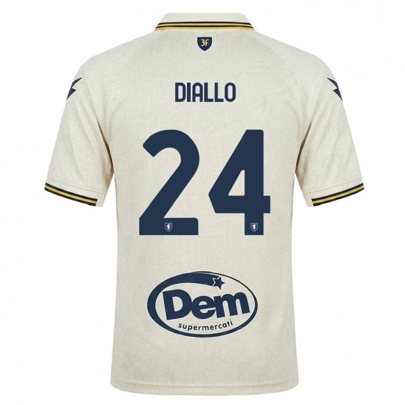 Danxen Women Abdoul Diallo #24 Oldlace Yellow Black Away Jersey 2026/27 T-Shirt