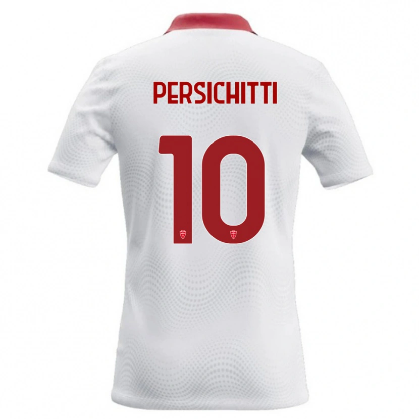Danxen Women Matteo Persichitti #10 White Red Away Jersey 2026/27 T-Shirt