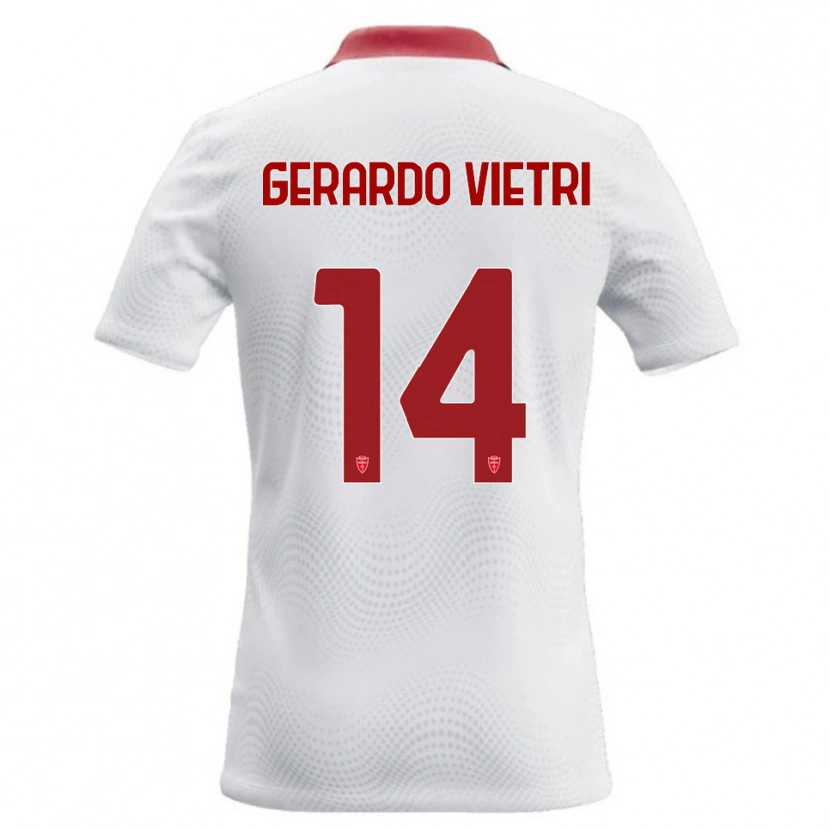 Danxen Women Alessandro Gerardo Vietri #14 White Red Away Jersey 2026/27 T-Shirt