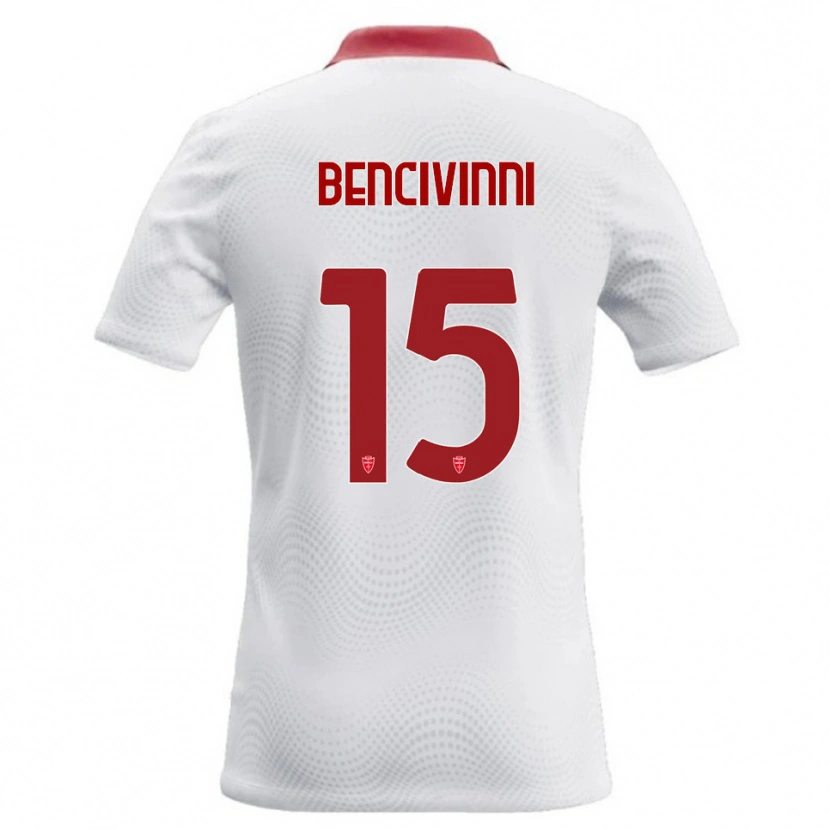 Danxen Women Boris Bencivinni #15 White Red Away Jersey 2026/27 T-Shirt