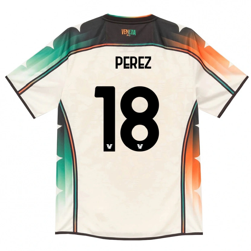 Danxen Women Ricardo Perez #18 Oldlace Orange Green Away Jersey 2026/27 T-Shirt