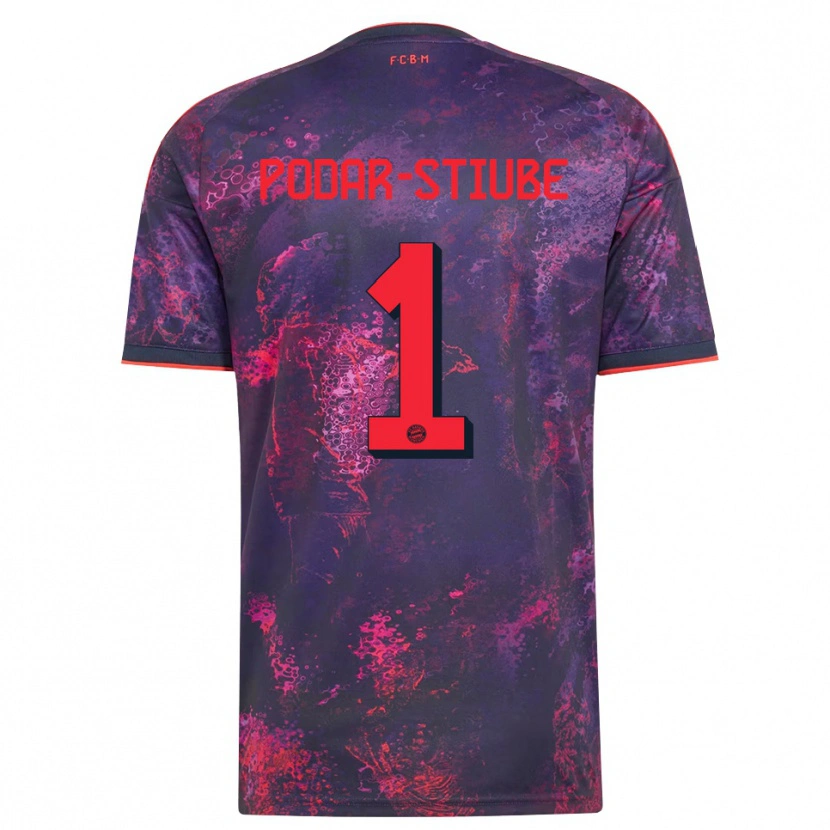 Danxen Women David Podar-Stiube #1 Purple Red Third Jersey 2026/27 T-Shirt