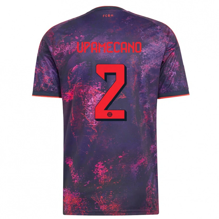 Danxen Women Dayot Upamecano #2 Purple Red Third Jersey 2026/27 T-Shirt
