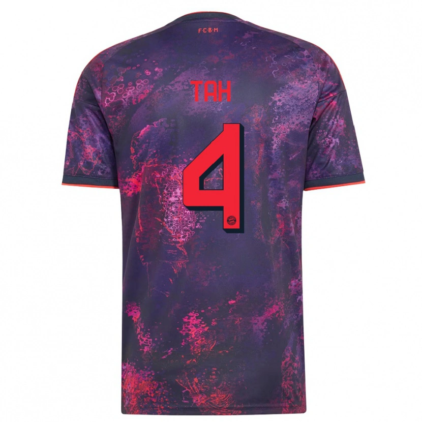 Danxen Women Jonathan Tah #4 Purple Red Third Jersey 2026/27 T-Shirt