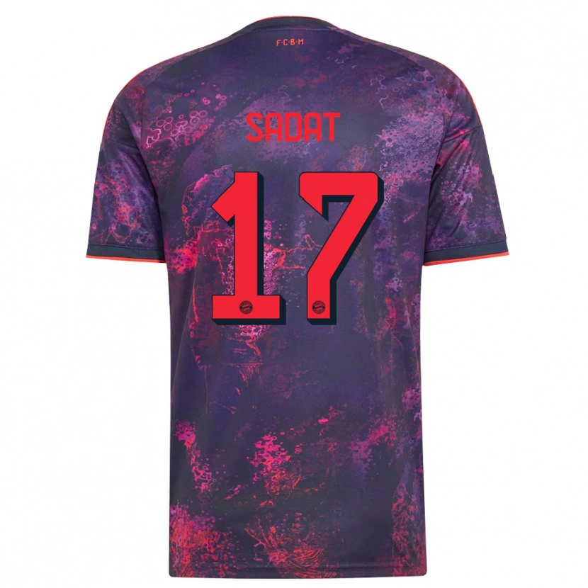 Danxen Women Mudaser Sadat #17 Purple Red Third Jersey 2026/27 T-Shirt