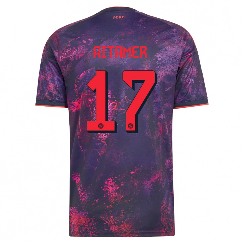 Danxen Women Younes Aitamer #17 Purple Red Third Jersey 2026/27 T-Shirt