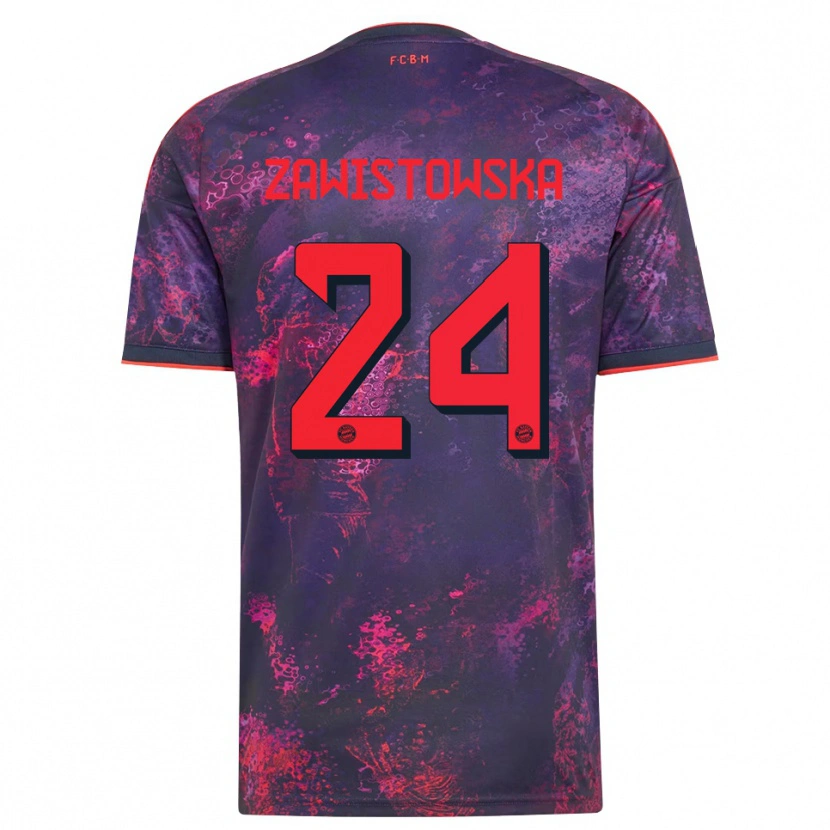 Danxen Women Weronika Zawistowska #24 Purple Red Third Jersey 2026/27 T-Shirt