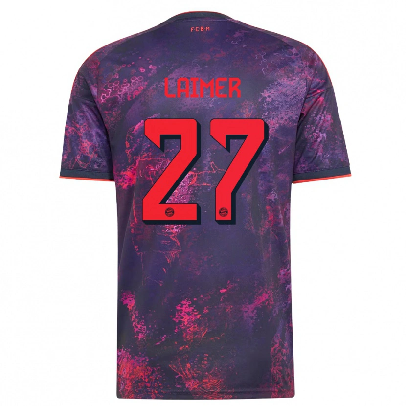 Danxen Women Konrad Laimer #27 Purple Red Third Jersey 2026/27 T-Shirt