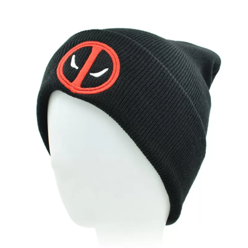 Men Winter Beanies Deadpool Hip Black