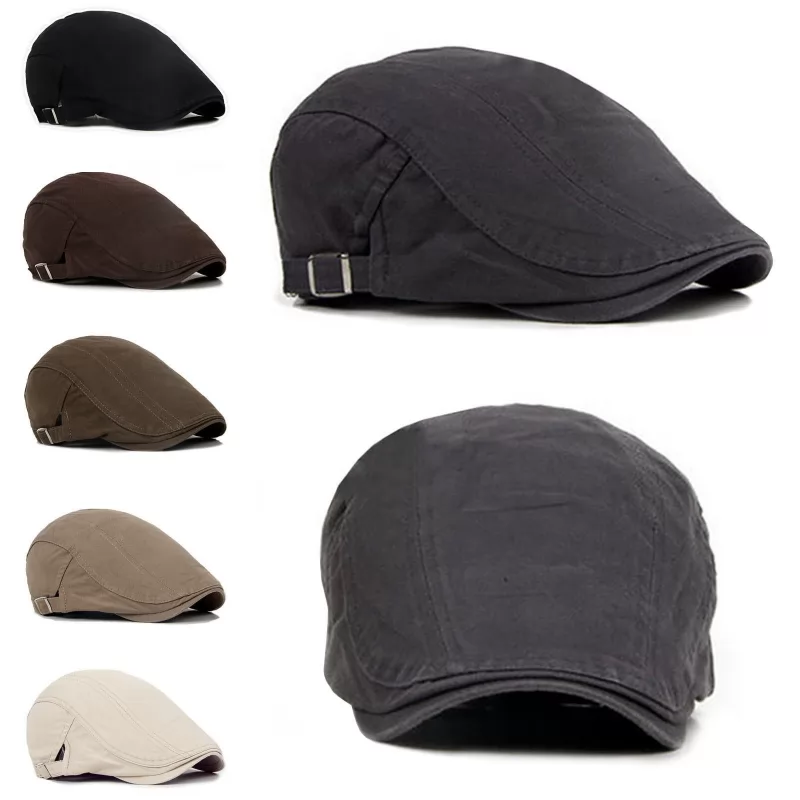 Outdoor Bone Hats Herringbone Solid Flat Caps 