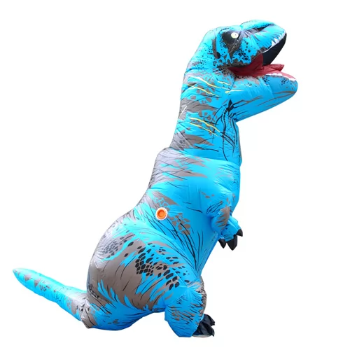 DANXEN Carnival Dress Adult Blue T-REX INFLATABLE Dinosaur Costume Costume