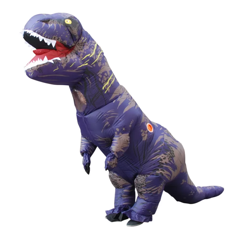 DANXEN Adult Purple Polyester T-REX INFLATABLE Dinosaur Costume Costumes