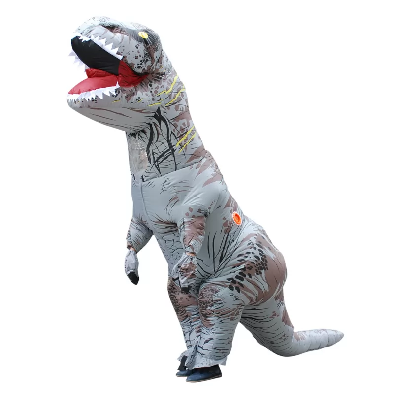 DANXEN Adult Gray Polyester T-REX INFLATABLE Dinosaur Costume Costumes