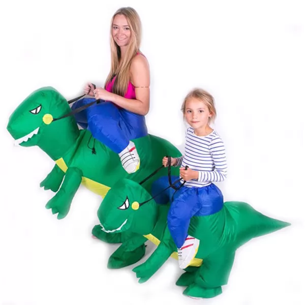 DANXEN Adult Green Inflatable Dinosaur Costume Dino Rider T-Rex