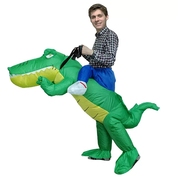 DANXEN Adult Inflatable Carry Me Crocodile Costume Outfit