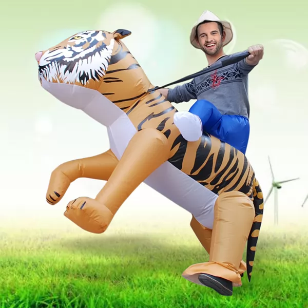 DANXEN Adult Blown Inflatable Carry Me Tiger Costume