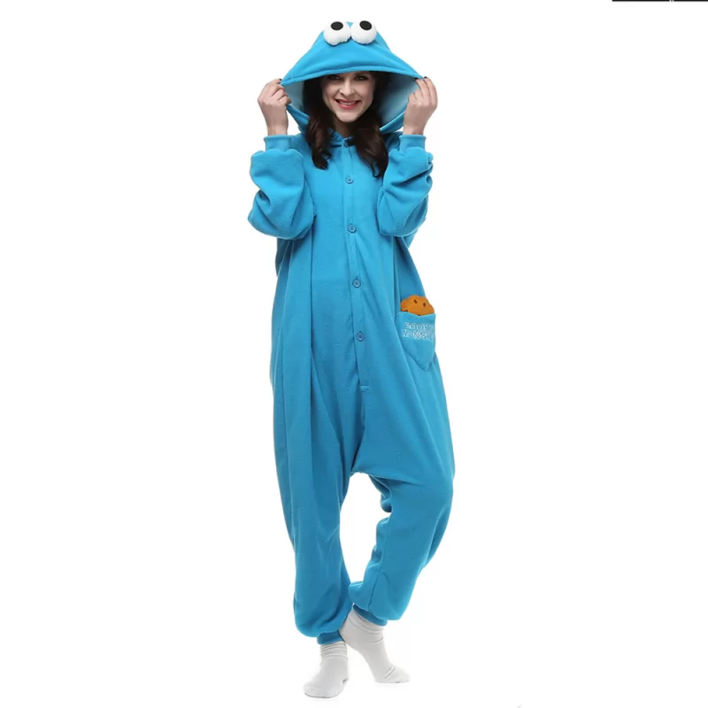 DANXEN Sesame Street Kigurumi Unisex Fleece Pajamas Onesie