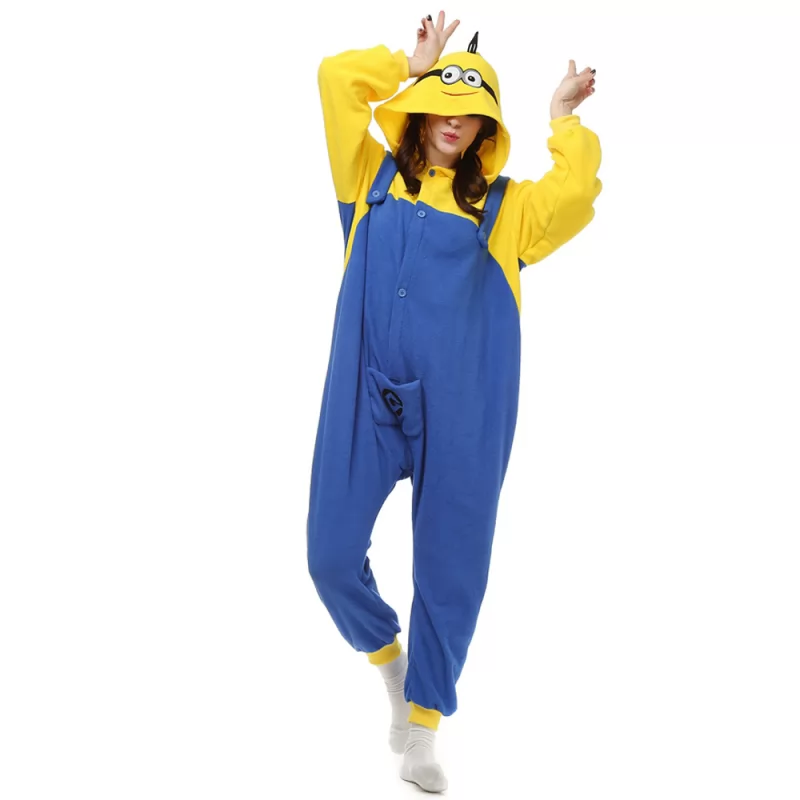 DANXEN Minions Kigurumi Unisex Fleece Pajamas Onesie