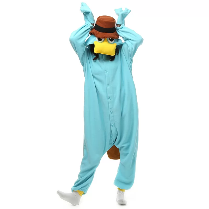 DANXEN Perry The Platypus Kigurumi Unisex Fleece Pajamas Onesie