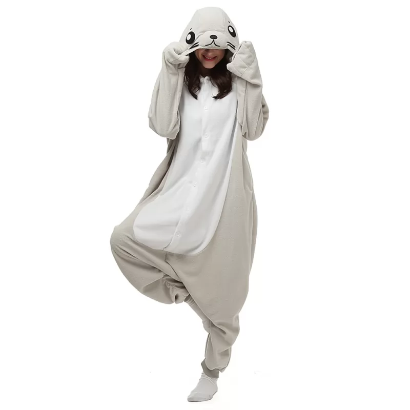 DANXEN Seal Kigurumi Unisex Fleece Pajamas Onesie