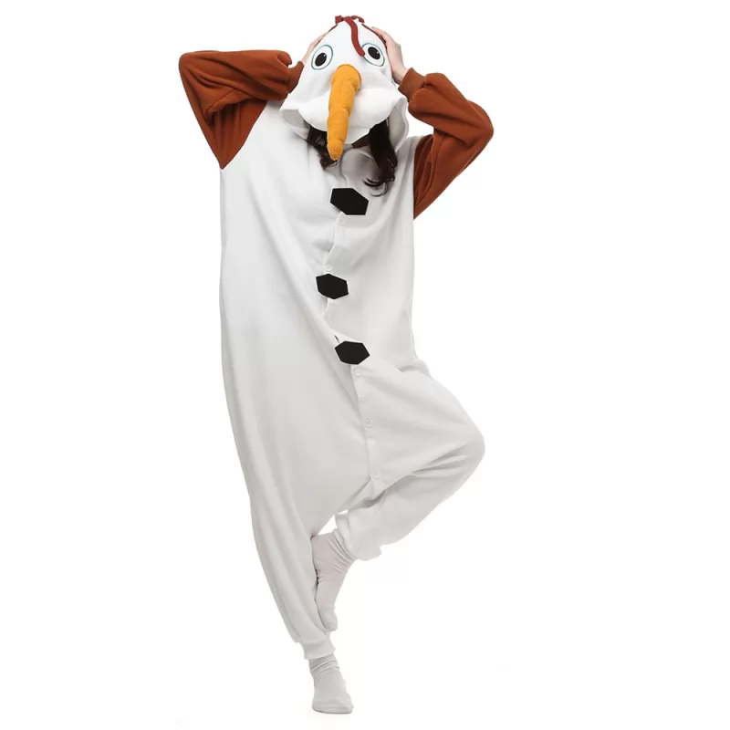 DANXEN Olaf Kigurumi Unisex Fleece Pajamas Onesie