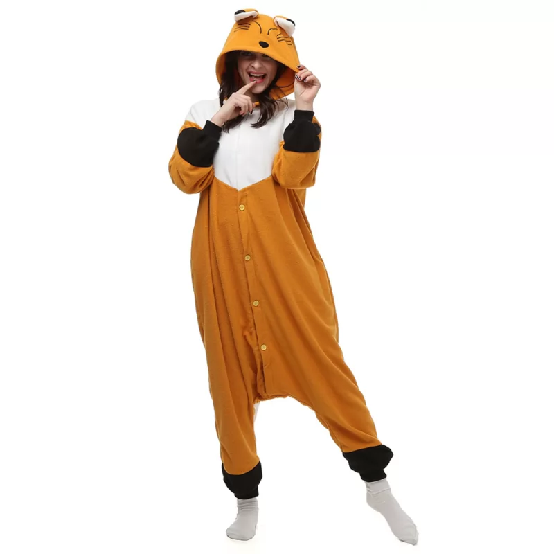 DANXEN Fox Kigurumi Unisex Fleece Pajamas Onesie