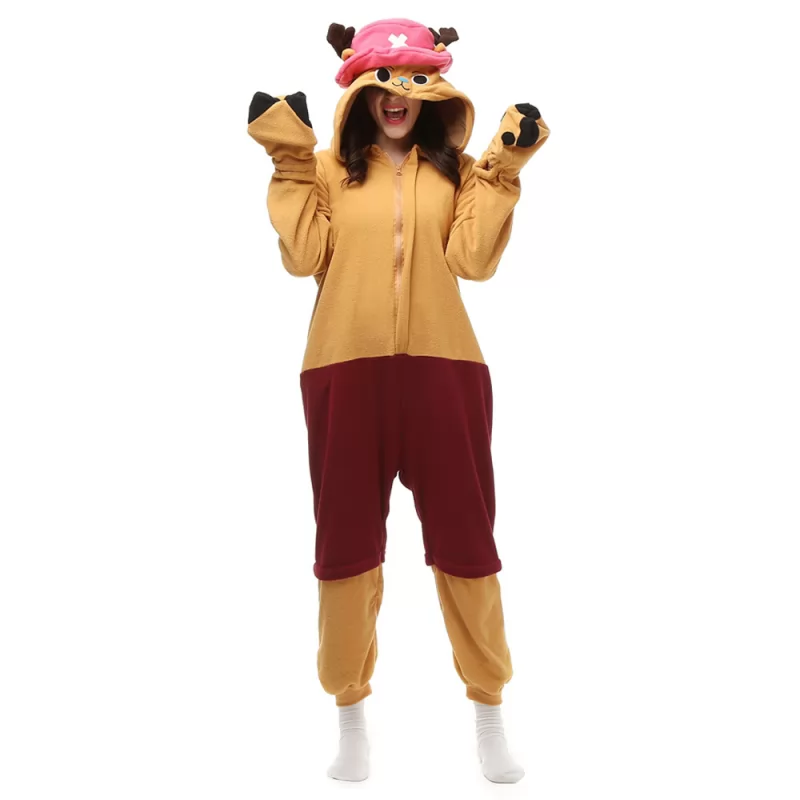 DANXEN One Piece Tony Tony Chopper Kigurumi Unisex Fleece Pajamas Onesie