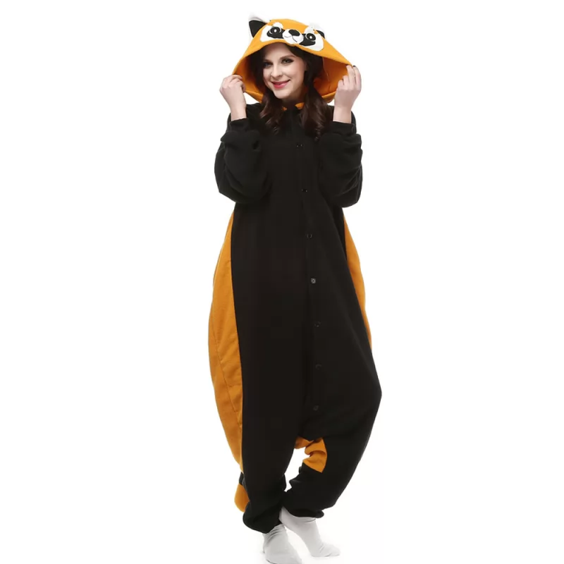 DANXEN Raccoon Kigurumi Unisex Fleece Pajamas Onesie