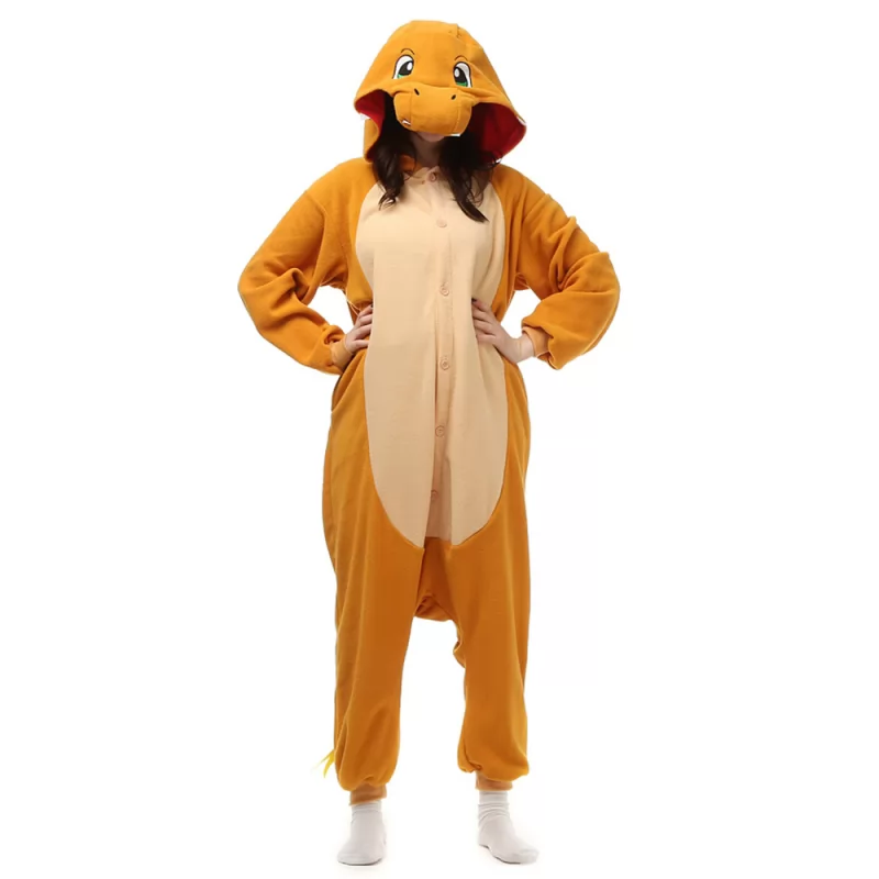 DANXEN Fire Dragon Kigurumi Unisex Fleece Pajamas Onesie