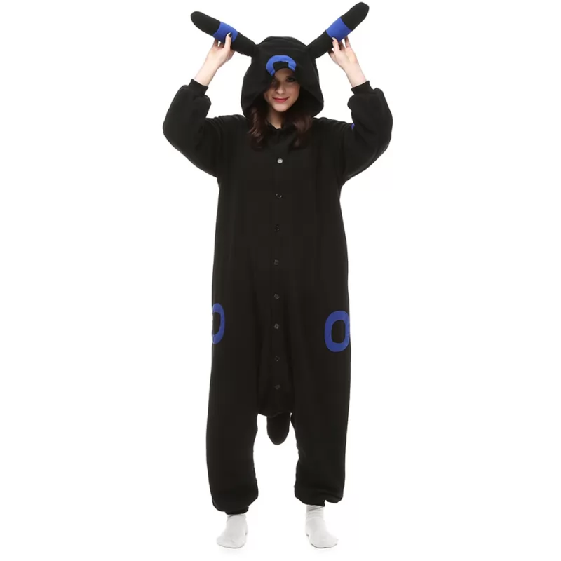 DANXEN Umbreon Kigurumi Unisex Fleece Pajamas Onesie