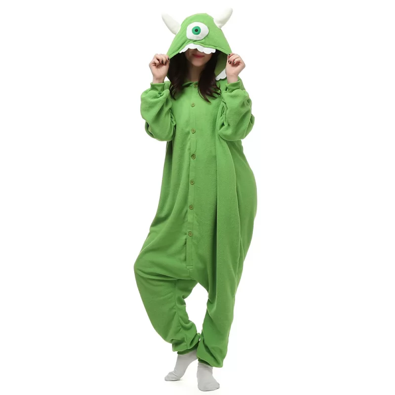 DANXEN Mike Wazowski Kigurumi Unisex Fleece Pajamas Onesie