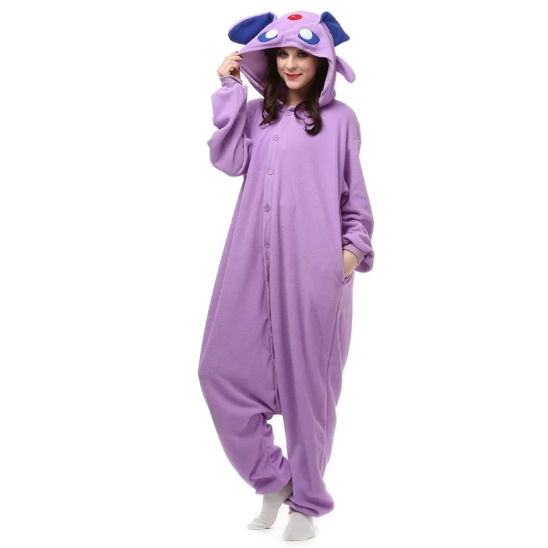 DANXEN Espeon Kigurumi Unisex Fleece Pajamas Onesie