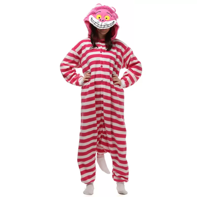 DANXEN Cheshire Cat Kigurumi Unisex Fleece Pajamas Onesie