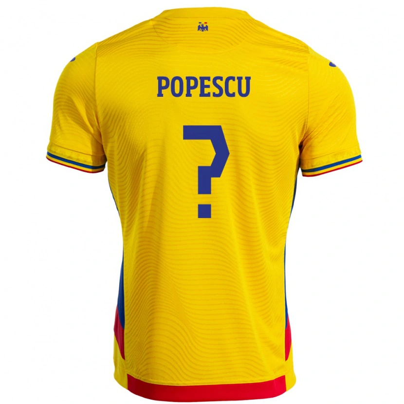 Danxen Kid Romania Marco Popescu #0 Yellow Home Jersey 24-26 T-Shirt
