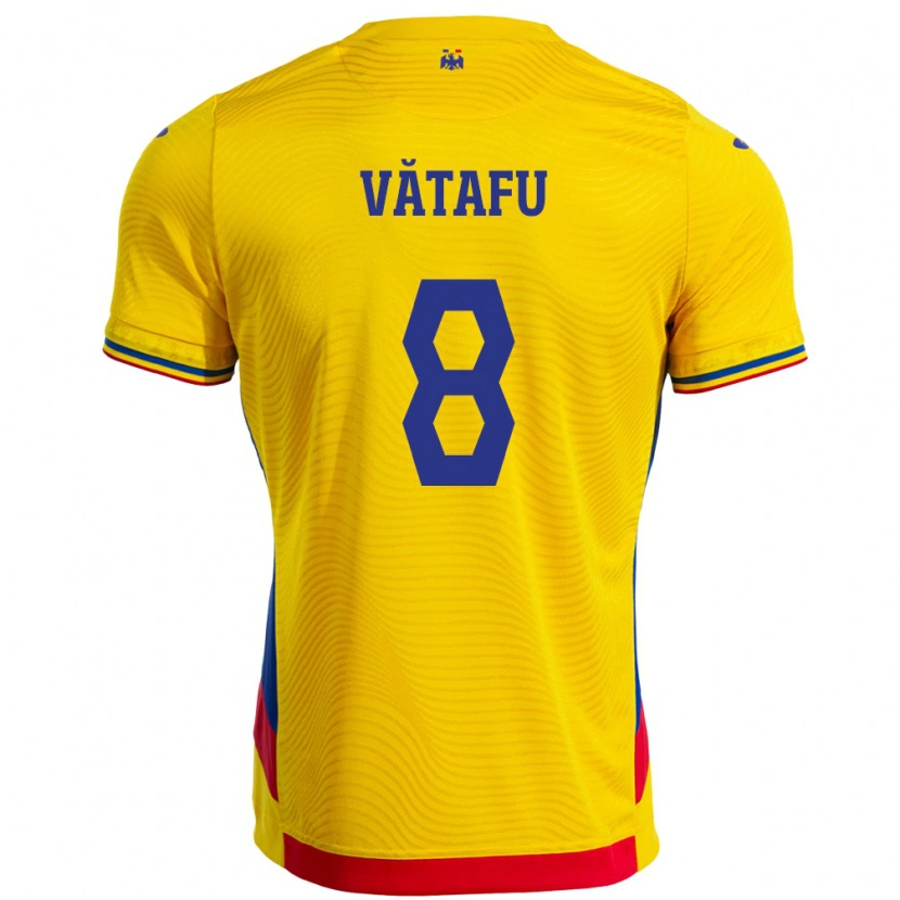 Danxen Kid Romania Ștefania Vătafu #8 Yellow Home Jersey 24-26 T-Shirt