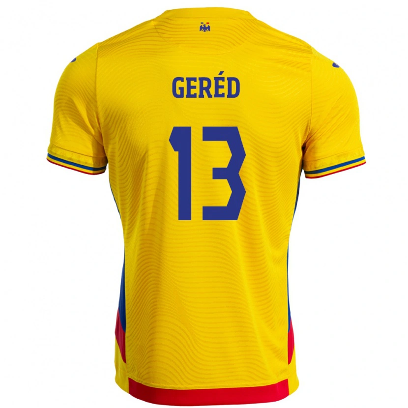 Danxen Kid Romania Erika Geréd #13 Yellow Home Jersey 24-26 T-Shirt