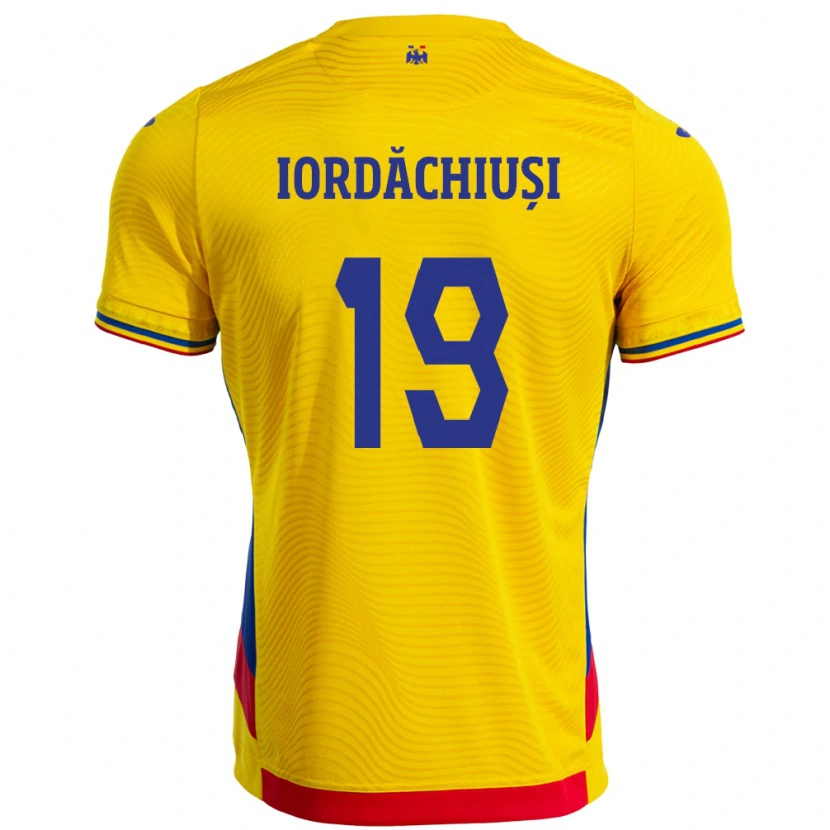 Danxen Kid Romania Olga Iordăchiuși #19 Yellow Home Jersey 24-26 T-Shirt