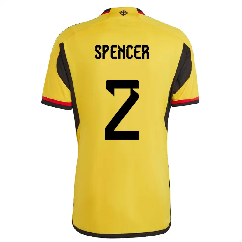 Danxen Kid Northern Ireland Brodie Spencer #2 White Away Jersey 24-26 T-Shirt