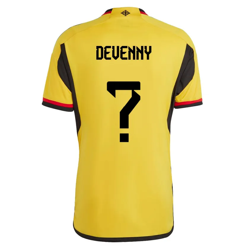 Danxen Kid Northern Ireland Justin Devenny #0 White Away Jersey 24-26 T-Shirt