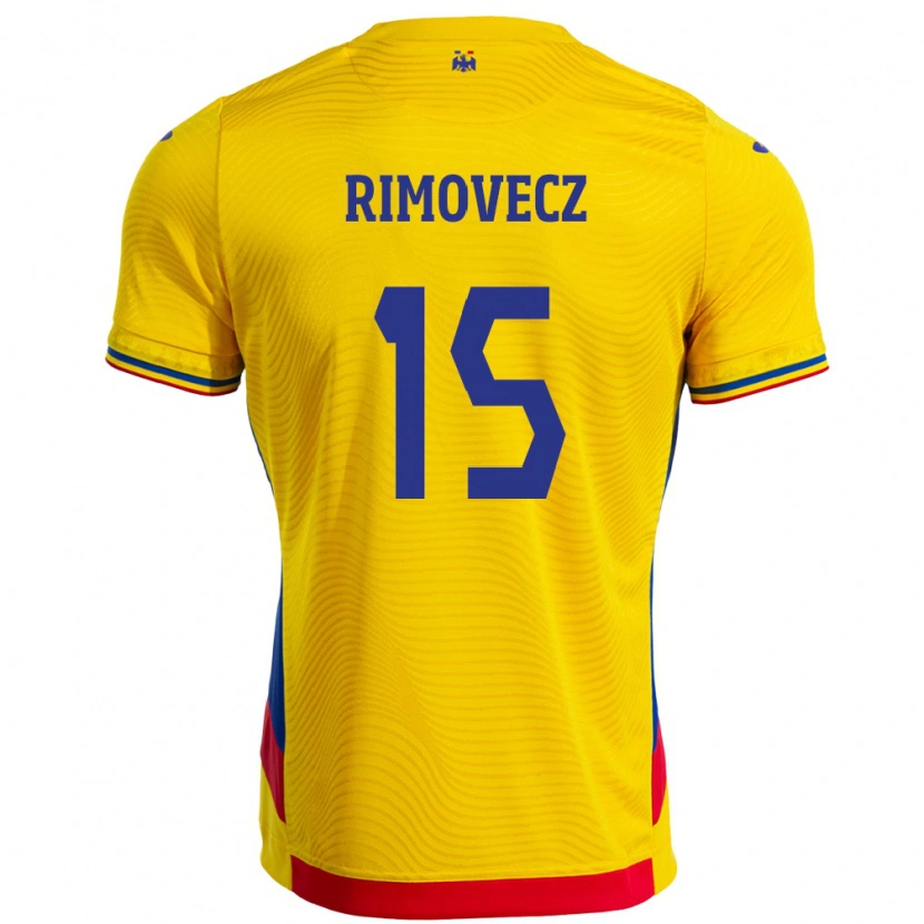 Danxen Men Romania Sergiu Rimovecz #15 Yellow Home Jersey 24-26 T-Shirt