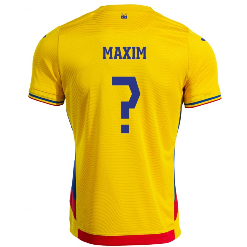 Danxen Men Romania Alexandru Maxim #0 Yellow Home Jersey 24-26 T-Shirt