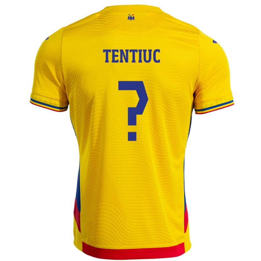 Danxen Men Romania Antonio Tentiuc #0 Yellow Home Jersey 24-26 T-Shirt