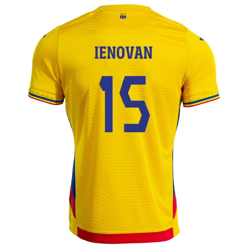 Danxen Men Romania Bianca Ienovan #15 Yellow Home Jersey 24-26 T-Shirt