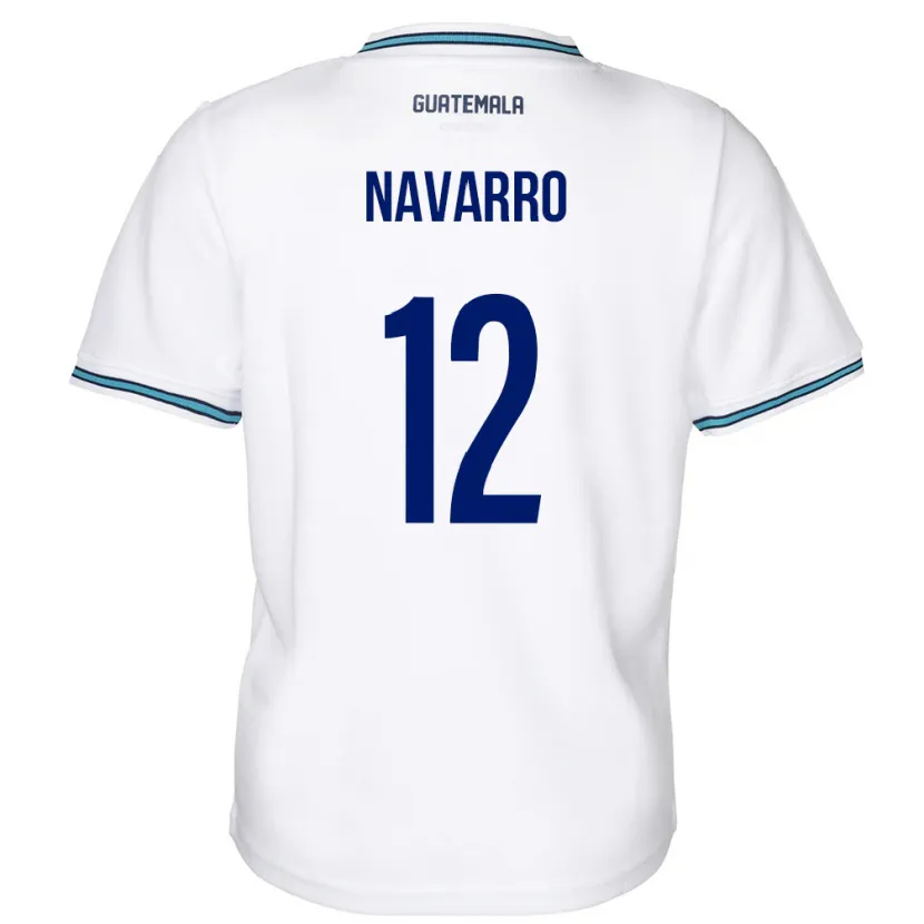 Danxen Men Guatemala Kenderson Navarro #12 White Home Jersey 24-26 T-Shirt