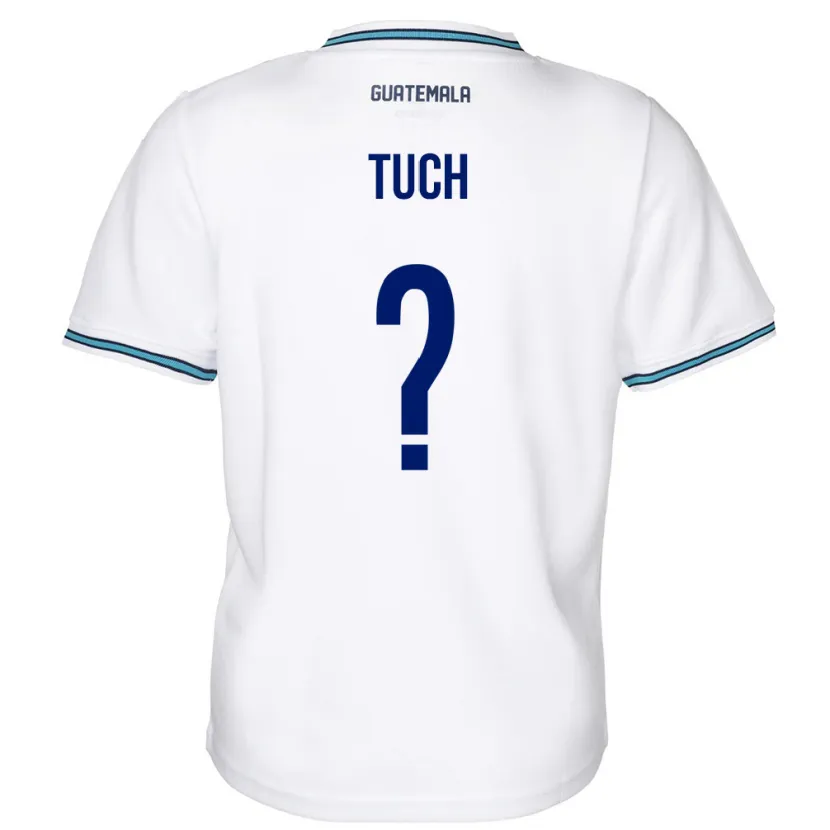 Danxen Men Guatemala Lorenzo Tuch #0 White Home Jersey 24-26 T-Shirt