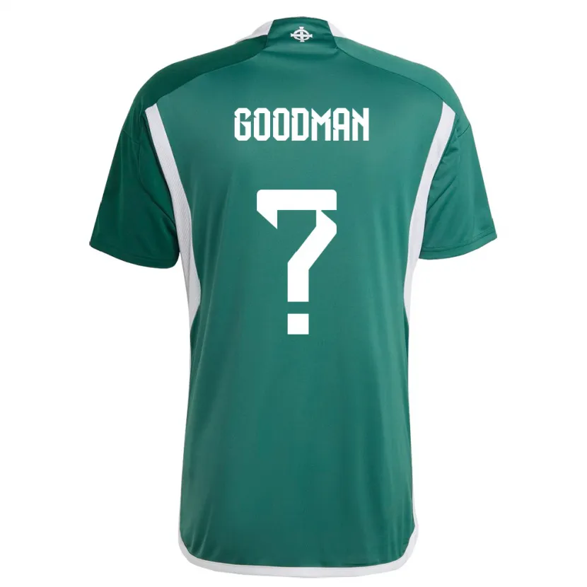 Danxen Men Northern Ireland George Goodman #0 Green Home Jersey 24-26 T-Shirt