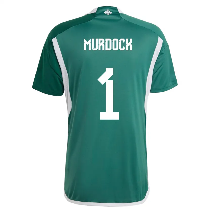 Danxen Men Northern Ireland Will Murdock #1 Green Home Jersey 24-26 T-Shirt