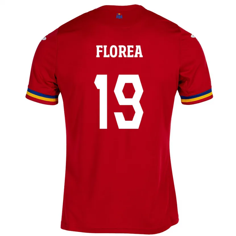 Danxen Men Romania Răzvan Florea #19 Red Away Jersey 24-26 T-Shirt