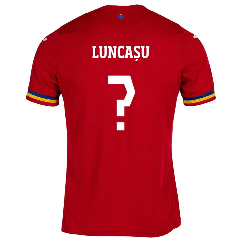 Danxen Men Romania Daniele Luncașu #0 Red Away Jersey 24-26 T-Shirt